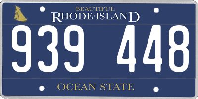 RI license plate 939448