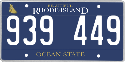 RI license plate 939449