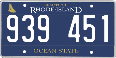 RI license plate 939451