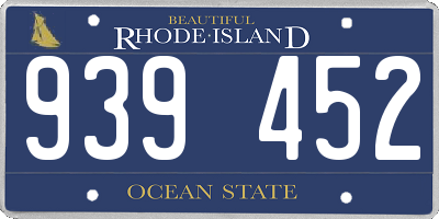 RI license plate 939452