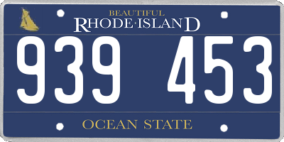 RI license plate 939453