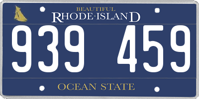 RI license plate 939459
