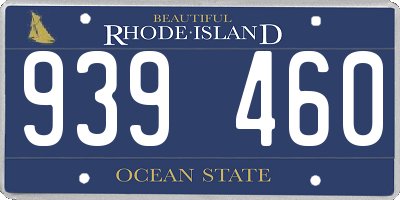 RI license plate 939460