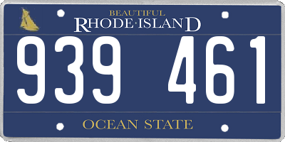 RI license plate 939461