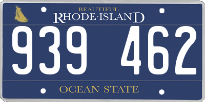 RI license plate 939462