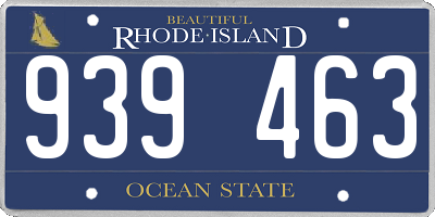 RI license plate 939463