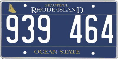RI license plate 939464
