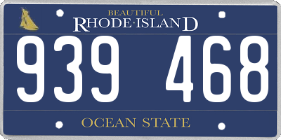 RI license plate 939468