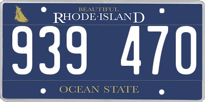 RI license plate 939470