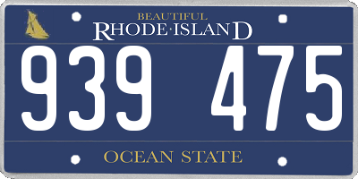 RI license plate 939475