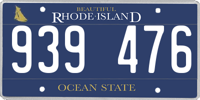 RI license plate 939476