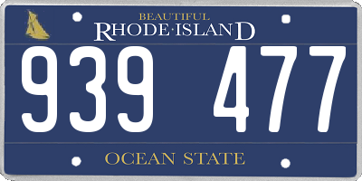 RI license plate 939477