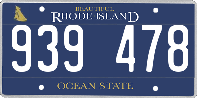 RI license plate 939478