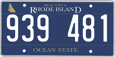 RI license plate 939481