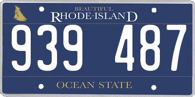 RI license plate 939487
