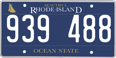 RI license plate 939488