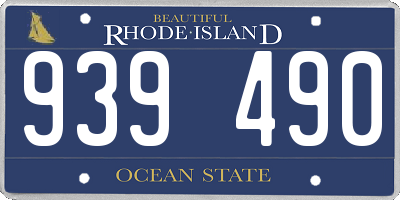 RI license plate 939490