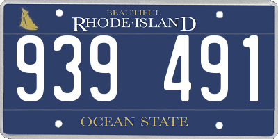 RI license plate 939491