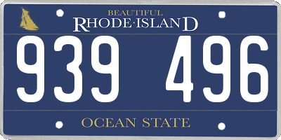 RI license plate 939496