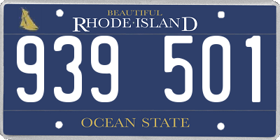 RI license plate 939501