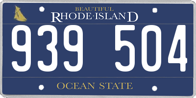 RI license plate 939504