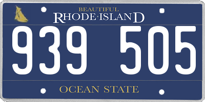 RI license plate 939505
