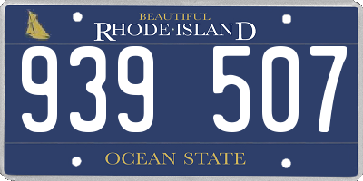 RI license plate 939507