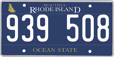 RI license plate 939508