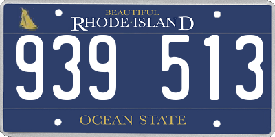 RI license plate 939513