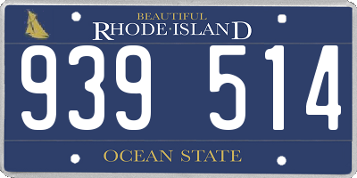 RI license plate 939514