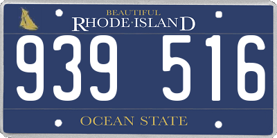 RI license plate 939516
