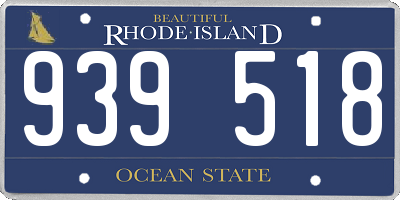 RI license plate 939518