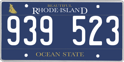 RI license plate 939523