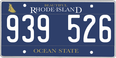 RI license plate 939526