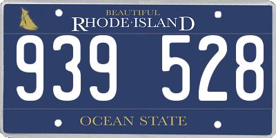 RI license plate 939528