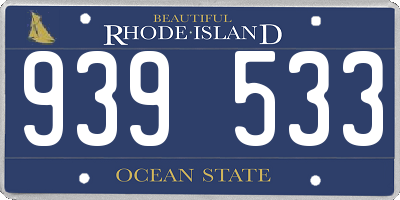 RI license plate 939533