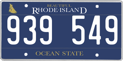 RI license plate 939549