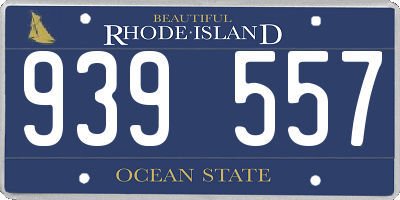 RI license plate 939557