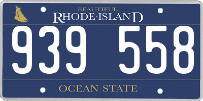 RI license plate 939558