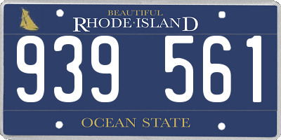 RI license plate 939561