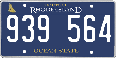RI license plate 939564