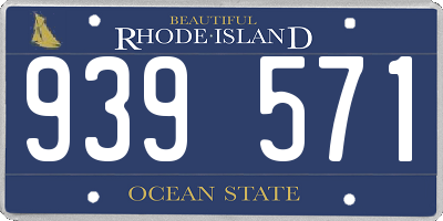 RI license plate 939571