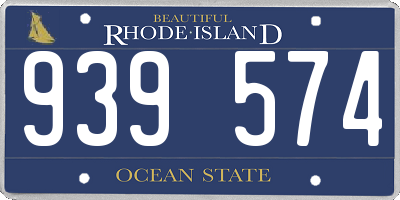 RI license plate 939574