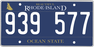 RI license plate 939577