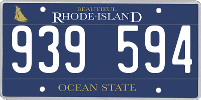 RI license plate 939594