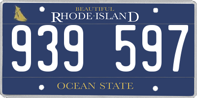 RI license plate 939597