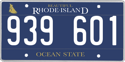 RI license plate 939601