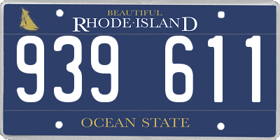 RI license plate 939611