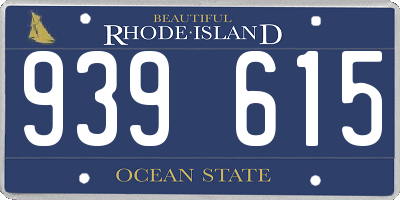 RI license plate 939615
