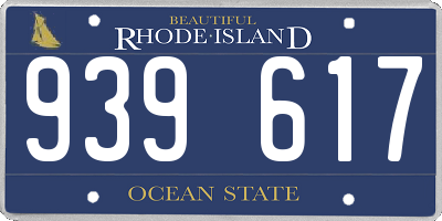 RI license plate 939617